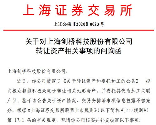 劍橋科技轉(zhuǎn)讓資產(chǎn)引監(jiān)管問(wèn)詢(xún) 賬面為零評(píng)估卻值2560萬(wàn)，技術(shù)開(kāi)發(fā)背后是否暗藏關(guān)聯(lián)？
